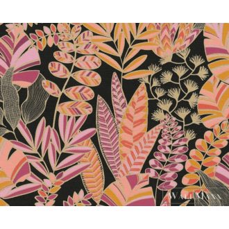   AS CREATION Antigua 39095-3 sárga levél mintás grafikus tapéta