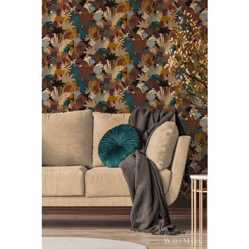 AS CREATION Antigua 39096-1 narancssárga zebra mintás grafikus tapéta