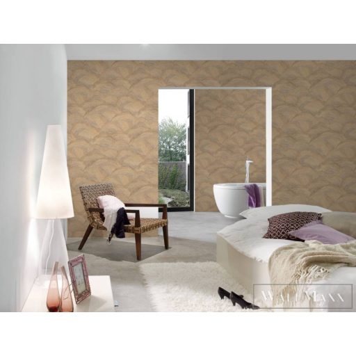 AS CREATION Metropolitan Stories 3 Travel Styles 39105-4 arany Hullám mintás Van Gogh tapéta