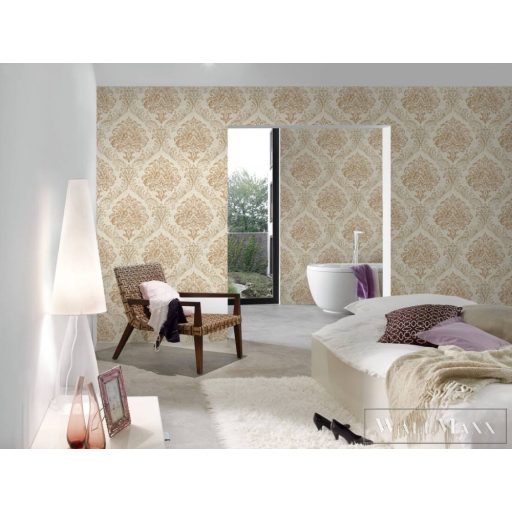 AS CREATION Metropolitan Stories 3 Travel Styles 39112-5 krémszínű Barokk mintás Klasszikus tapéta