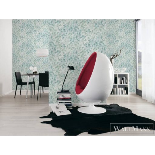 AS CREATION Metropolitan Stories 3 Travel Styles 39120-1 zöld Levél mintás Modern tapéta