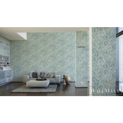 AS CREATION Metropolitan Stories 3 Travel Styles 39120-1 zöld Levél mintás Modern tapéta