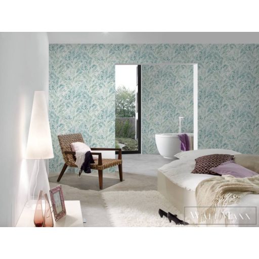 AS CREATION Metropolitan Stories 3 Travel Styles 39120-1 zöld Levél mintás Modern tapéta