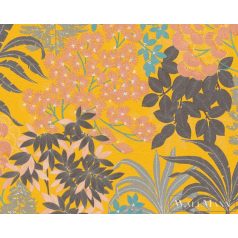   AS CREATION Metropolitan Stories 3 Travel Styles 39128-3 sárga Virág mintás Grafikus tapéta