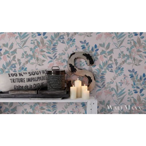 AS CREATION Arcade 39171-2 kék virág mintás modern tapéta