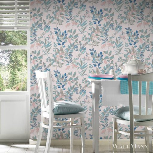 AS CREATION Arcade 39171-2 kék virág mintás modern tapéta