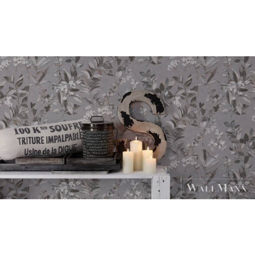 AS CREATION Arcade 39171-4 fekete-fehér virág mintás modern tapéta