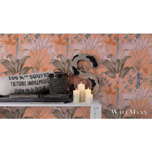 AS CREATION Arcade 39172-2 narancssárga levél mintás grafikai tapéta