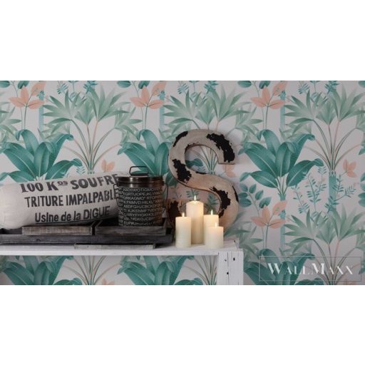 AS CREATION Arcade 39172-3 zöld levél mintás grafikai tapéta