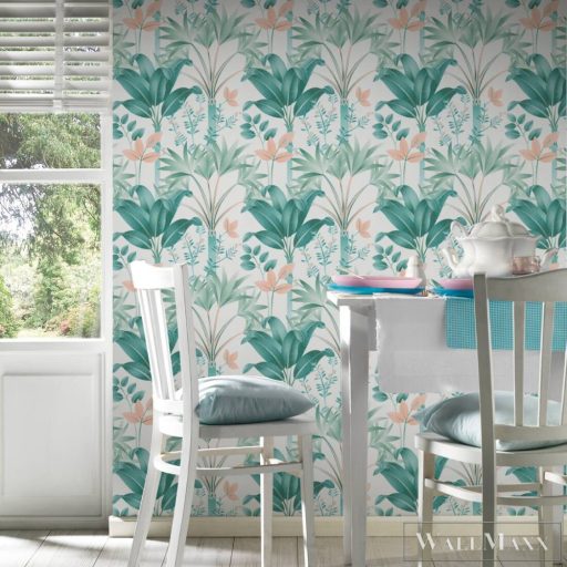 AS CREATION Arcade 39172-3 zöld levél mintás grafikai tapéta