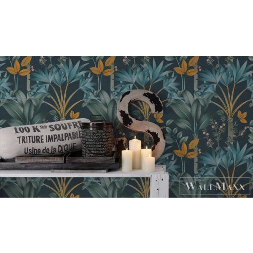 AS CREATION Arcade 39172-4 zöld levél mintás grafikai tapéta