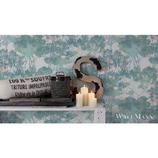 AS CREATION Arcade 39173-3 zöld levél mintás grafikai tapéta