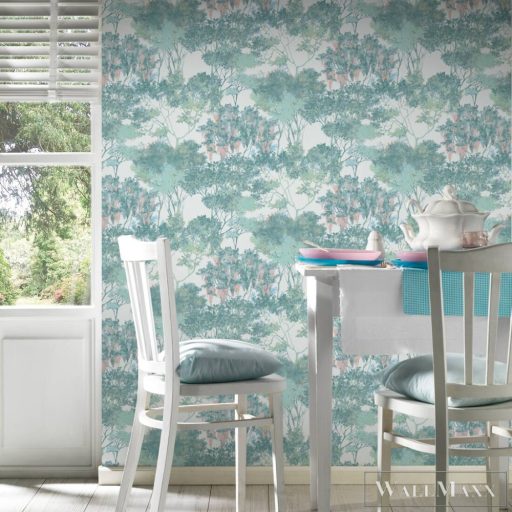 AS CREATION Arcade 39173-3 zöld levél mintás grafikai tapéta