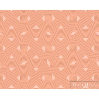   AS CREATION Arcade 39175-2 narancssárga fűző mintás grafikai tapéta