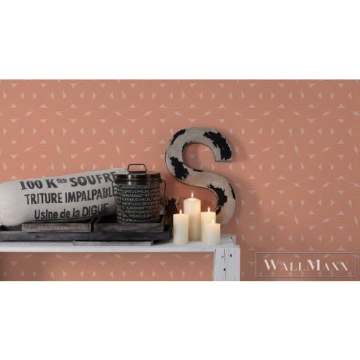 AS CREATION Arcade 39175-2 narancssárga fűző mintás grafikai tapéta