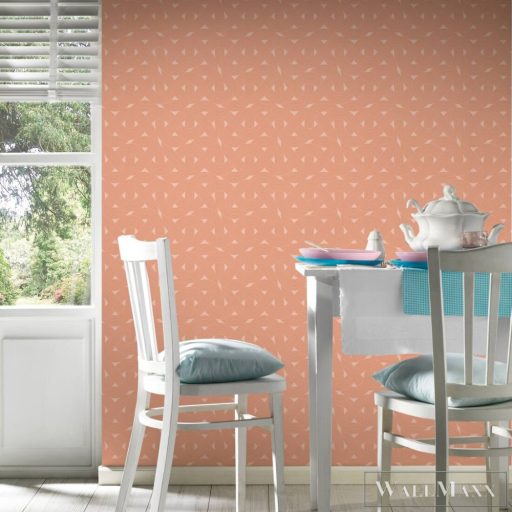 AS CREATION Arcade 39175-2 narancssárga fűző mintás grafikai tapéta