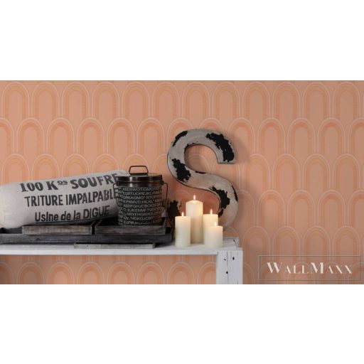 AS CREATION Arcade 39176-1 narancssárga boltíves grafikai tapéta