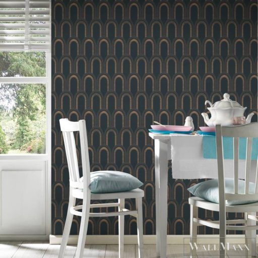 AS CREATION Arcade 39176-2 barna boltíves grafikai tapéta