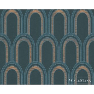 AS CREATION Arcade 39176-3 kék boltíves grafikai tapéta