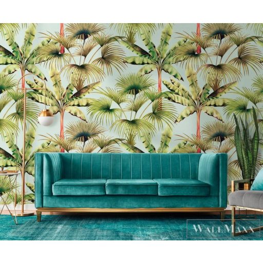 AS CREATION The Wall 2 39183-1 zöld pálma mintás modern digitális panel