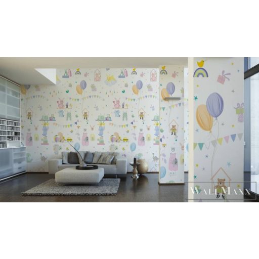 AS CREATION The Wall 2 39188-1 színes állatos ifjúsági digitális panel