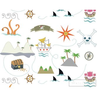   AS CREATION The Wall 2 39192-1 színes kalóz mintás ifjúsági digitális panel