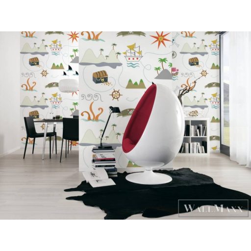 AS CREATION The Wall 2 39192-1 színes kalóz mintás ifjúsági digitális panel