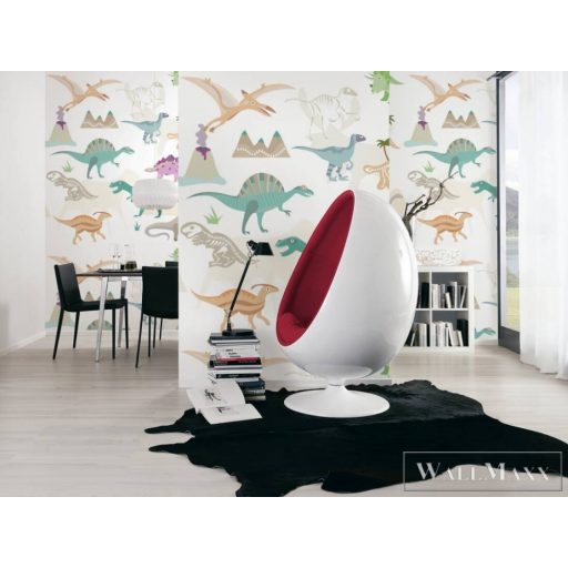 AS CREATION The Wall 2 39194-1 színes dinó mintás ifjúsági digitális panel