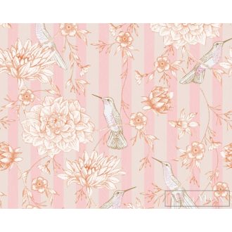   AS CREATION The Wall 2 39202-1 narancssárga kolibri mintás grafikus digitális panel