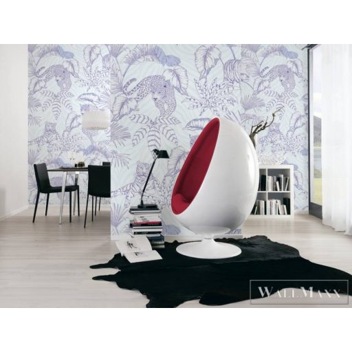 AS CREATION The Wall 2 39203-1 lila dzsungel mintás grafikus digitális panel