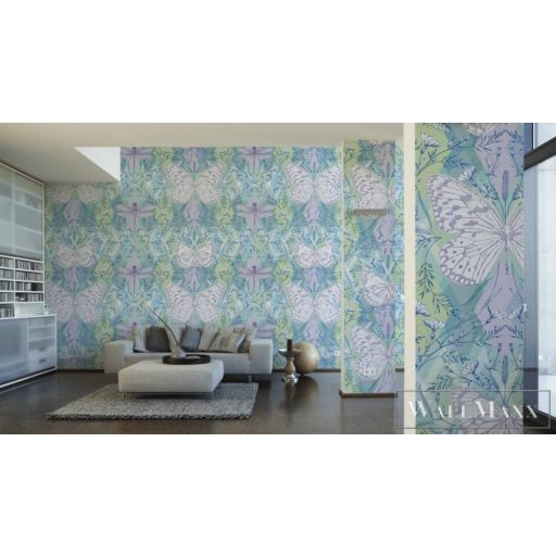 AS CREATION The Wall 2 39204-1 kék szitakötő mintás grafikus digitális panel