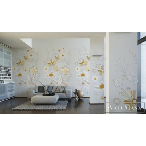 AS CREATION The Wall 2 39210-1 bézs virág mintás grafikus digitális panel