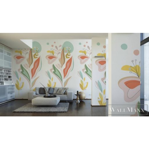 AS CREATION The Wall 2 39211-1 bézs levél mintás grafikus digitális panel