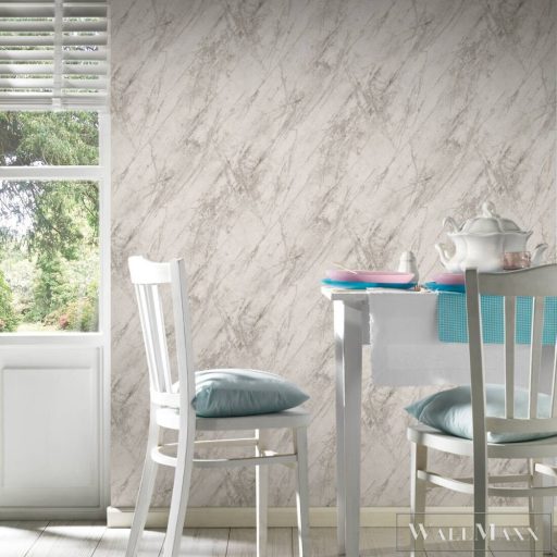 AS CREATION Attico 39221-2 fehér márvány mintás elegáns XXL tapéta