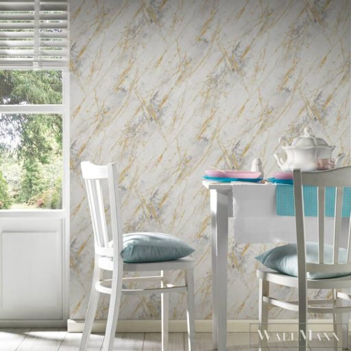 AS CREATION Attico 39221-3 arany márvány mintás elegáns XXL tapéta