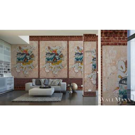 AS CREATION The Wall 2 39240-1 színes graffiti mintás térhatású digitális panel