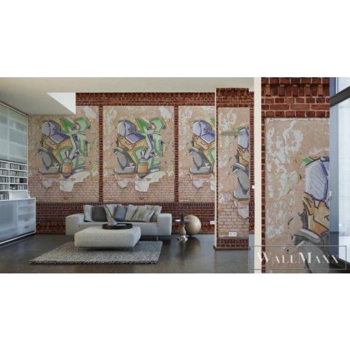 AS CREATION The Wall 2 39241-1 színes graffiti mintás térhatású digitális panel