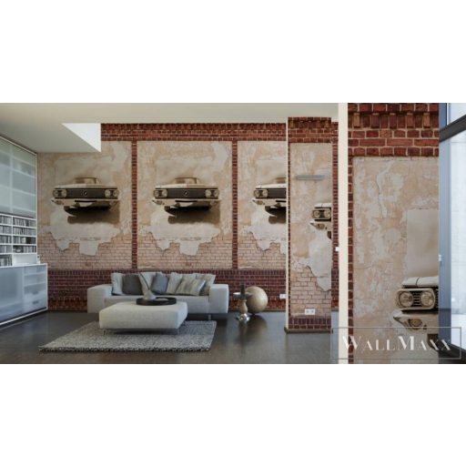 AS CREATION The Wall 2 39243-1 barna oldtimer mintás térhatású digitális panel