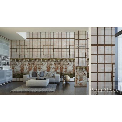 AS CREATION The Wall 2 39244-1 krémszínű tégla mintás térhatású digitális panel