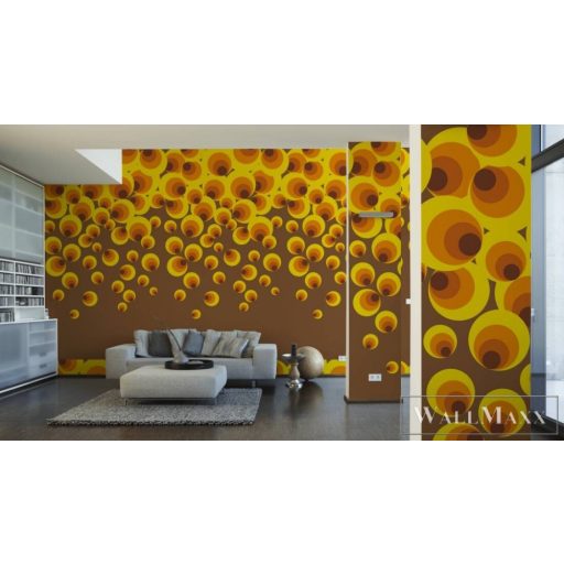 AS CREATION The Wall 2 39258-1 sárga pávaszem mintás grafikus digitális panel