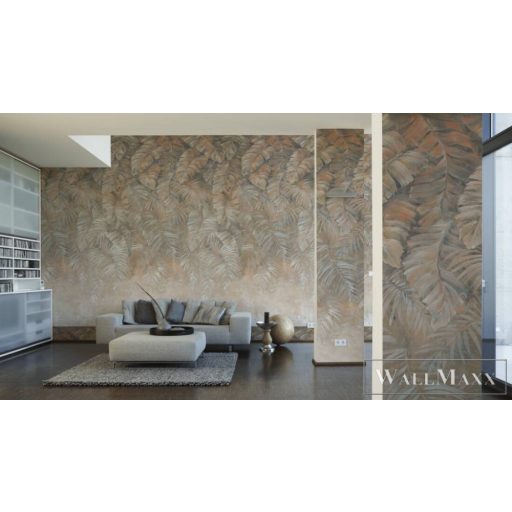 AS CREATION The Wall 2 39262-1 barna levél mintás modern digitális panel