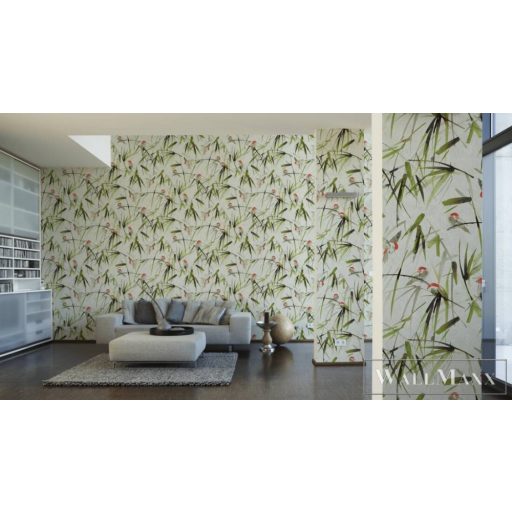 AS CREATION The Wall 2 39312-1 zöld madár mintás grafikus digitális panel