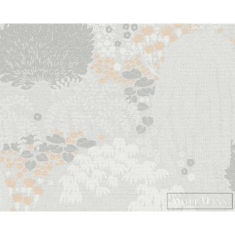   AS CREATION Famous Garden 39350-1 krémszínű levél mintás grafikus tapéta