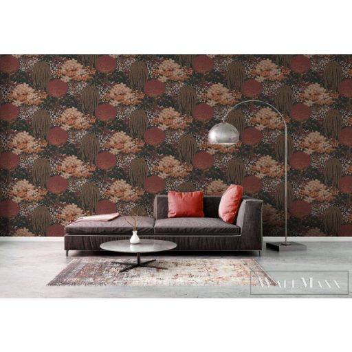 AS CREATION Famous Garden 39350-4 színes levél mintás grafikus tapéta
