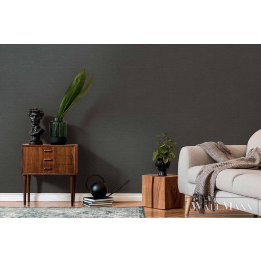 AS CREATION Famous Garden 39352-2 fekete absztrakt mintás egyszínű tapéta