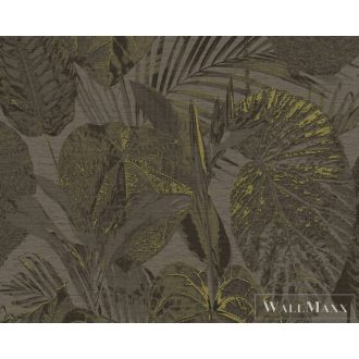   AS CREATION Famous Garden 39355-2 barna levél mintás grafikus tapéta