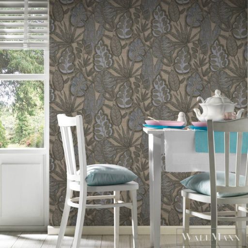 AS CREATION Royal Botanic 39406-3 barna levél mintás természet XXL tapéta