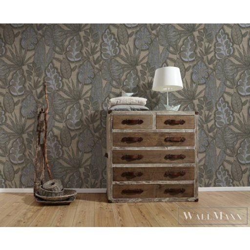 AS CREATION Royal Botanic 39406-3 barna levél mintás természet XXL tapéta