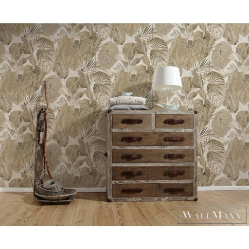 AS CREATION Royal Botanic 39409-1 barna levél mintás természet XXL tapéta