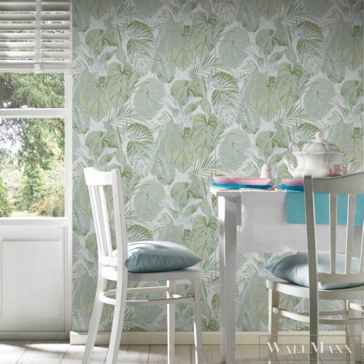 AS CREATION Royal Botanic 39409-2 zöld levél mintás természet XXL tapéta